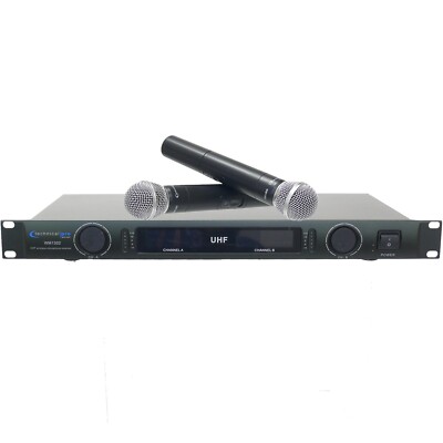 TPro Professional UHF Dual Handheld Wireless Microphone System, Dual Wireless