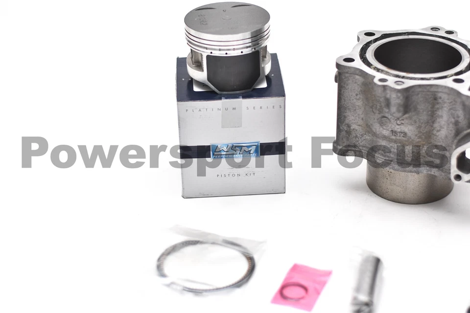 Jarra de cilindro Kawasaki Prairie 400 1999-02 OEM con kit de reconstrucción de extremo superior de pistón nuevo Foto 3 de 4