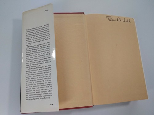 Peter Drucker MANAGEMENT Book Classic Textbook 1974 1st Ed 1st Print Rare HC DJ - Foto 4 di 12