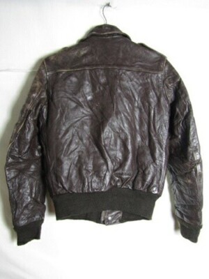 Schott G-1 Flight Jacket Size 36 Brown Cowhide TALON Zip 90s | eBay