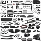 For Ford Mustang 2015-2023 Carbon Fiber Center Console Door Trims Full Kit Decor