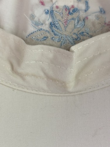 Cappellino baseball donna Tommy Bahama bianco ricamato fiore di loto regolabile - Foto 9 di 9