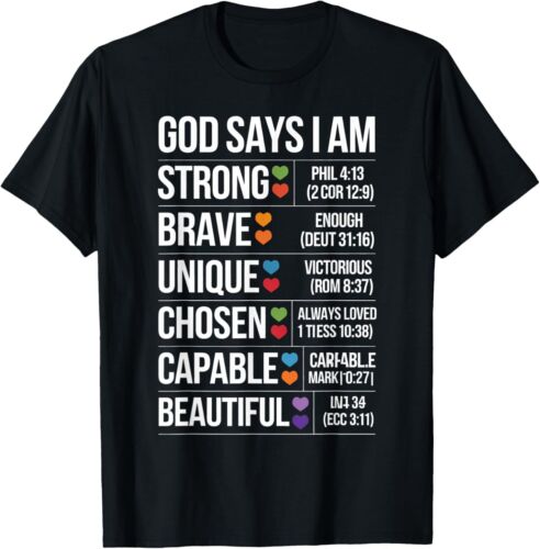 God Says I Am - Autism Awareness Christian Bible Verse T-Shirt