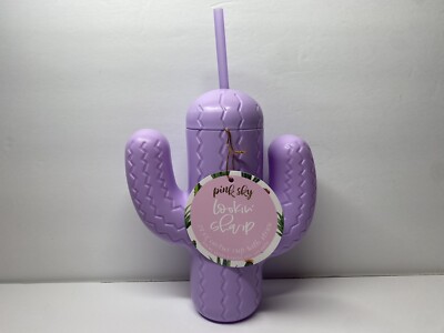Pink Sky Lookin Sharp 21 Oz Cactus Cup With Straw   Purple