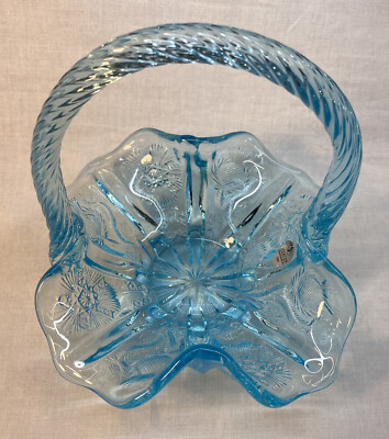 Fenton Art Glass・アンティークガラス Fenton Art Glass Inverted Thistle On Blue Topaz | eBay