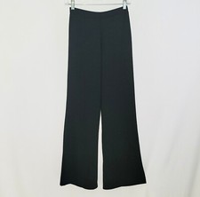 Nasty Gal Black Wide Leg Flared Pull On Poly/Elast High Rise Pants Sz 4 XS - 24"