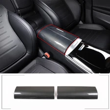 Carbon Fiber ABS Center Console Armrest Box Panel Cover For Benz C-Class W206 22