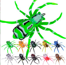 10pcs 7g Spider Topwater Bait Soft Rubber Fishing Tackle Weedless Lure 10colors