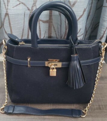 Shoedazzle Blue Purse with tassel 