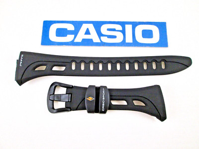 Genuine Casio Referee Timer RFT-100 RFT100 black resin watch band strap