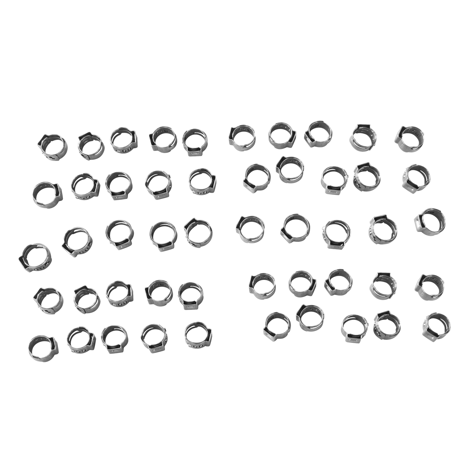 50PCS 1/2 PEX 12.8mm Stainless Steel Ear Clamp Cinch Rings Crimp Pinch Fitting