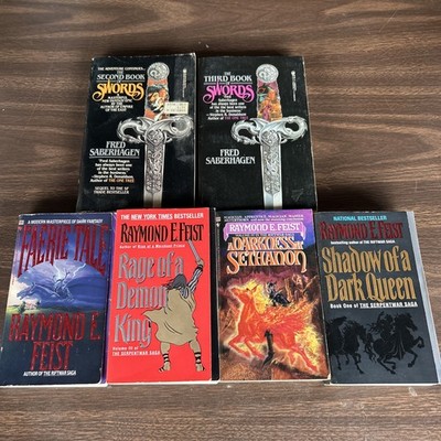 Lot 6 Fantasy Paperbacks Fred Saberhagen And Raymond E Feist Very Good