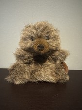 Vintage Folkmanis Furry Folk Puppets Brown Bear Hand Puppet Animal Plush