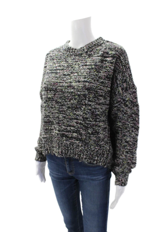 Suéter Top Michael Stars Mujer Algodón Cuello Redondo Manga Larga Negro Combo Talla M Foto 2 de 4