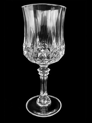 6 Cristal d'Arques Durand Longchamp France Cut 24% Lead Crystal Wine Goblet MINT