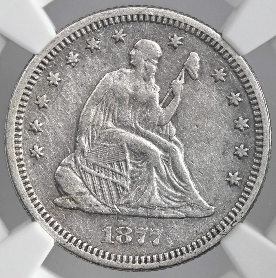 1877-P 25C SEATED LIBERTY QUARTER NGC XF DETAILS "CLEANED" #8405236-018 - Image 2 of 4