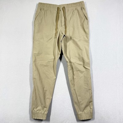Lululemon ABC Jogger Canvas Pants Mens Large Beige Athleisure Athletic Pull On
