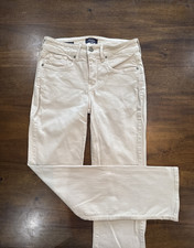 NYDJ Jeans Womens 2P Tan Marilyn Straight Lift Tuck Slimming Petite Pants