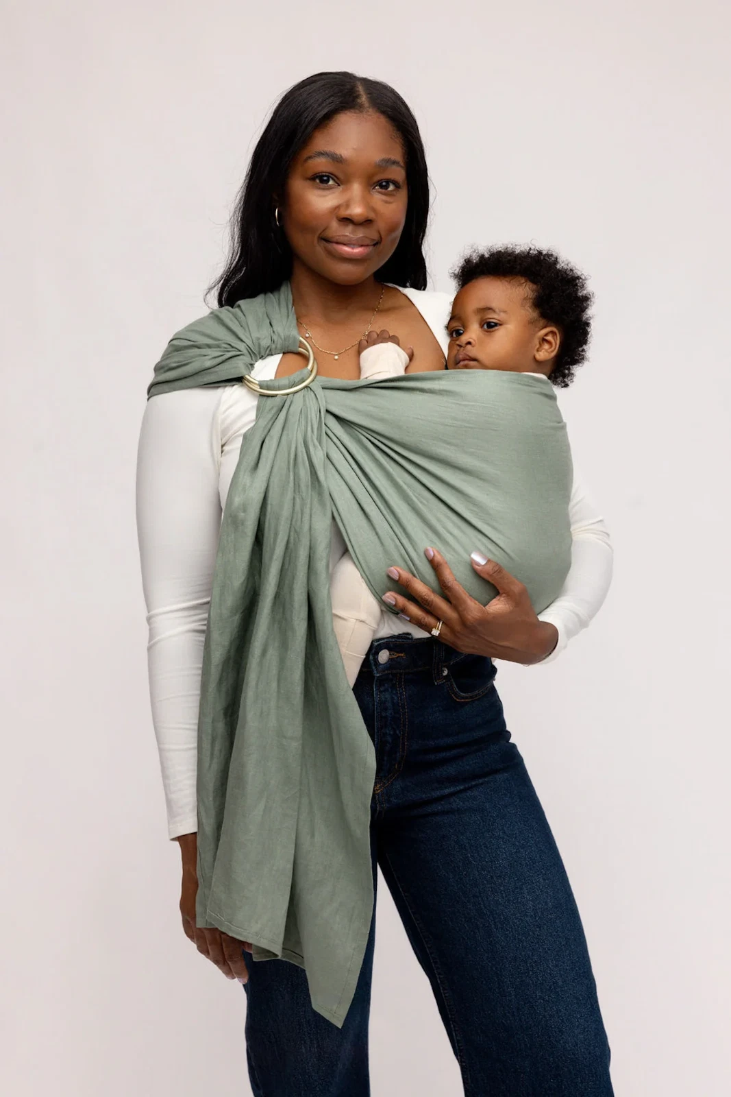 WildBird Ring Sling Baby Carrier (Front or Hip Carry) LONG 90" - Acadian Green
Opens in a new window