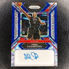 JAMAL CRAWFORD /49 Sensational Signatures BLUE Scope Auto 2023-24 Prizm NBA Card