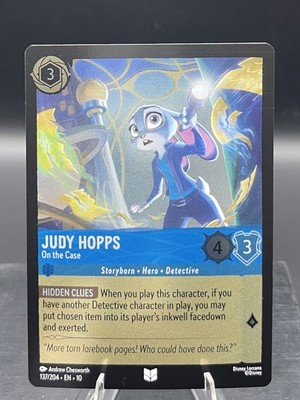 Disney Lorcana-Whispers in the Well-Judy Hopps-On the Case-#137-Cold Foil-NM