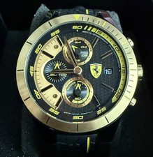 Scuderia Ferrari 0830295 Men's Sports Watch Gold Chronograph Official Licensed
