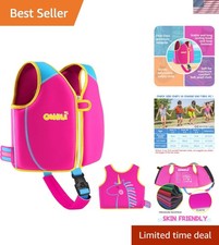 Kids Swim Vest with Crotch Strap - Neoprene Swim Trainer Vest for Toddlers 1-...