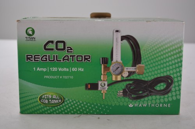 #ad Titan Controls CO2 Regulator 702710 1A 120V 60Hz Brass Hydroponic Grow Room $59.99