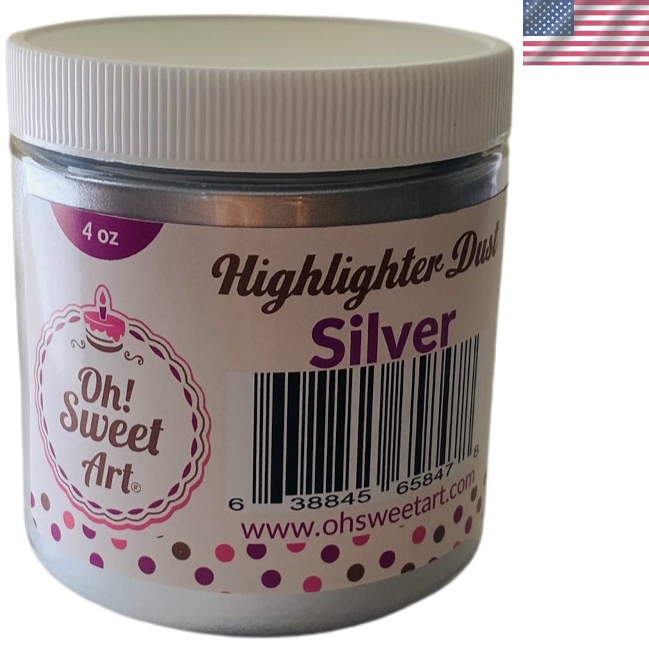 Silver Highlighting Dust - Non-Toxic 4 Oz for Professional C