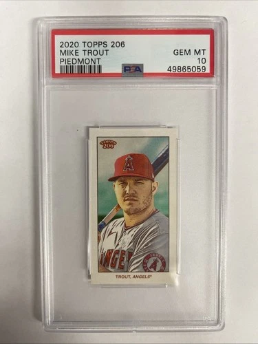 2020 Topps 206 Mike Trout Piedmont Back PSA 10 GEM MT ANGELS
