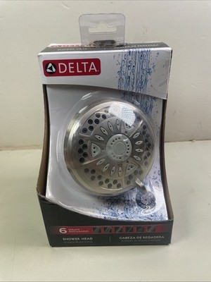 Delta 6 Spray Fixed Shower Head in Brushed Nickel Finish 75641SN