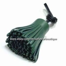 Sallys Boutique Handmade Real Leather 2 Tone Tassel Bag Key Chain Charm Pendant