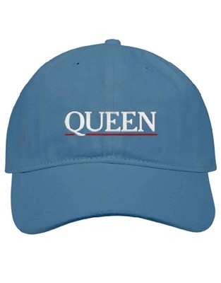 Queen Baseball Cap Underline Band Logo Nue offiziell Denim Blau Unisex Size One