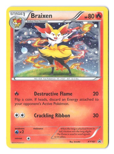 Pokemon Braixen XY Promos XY161 Holo LP