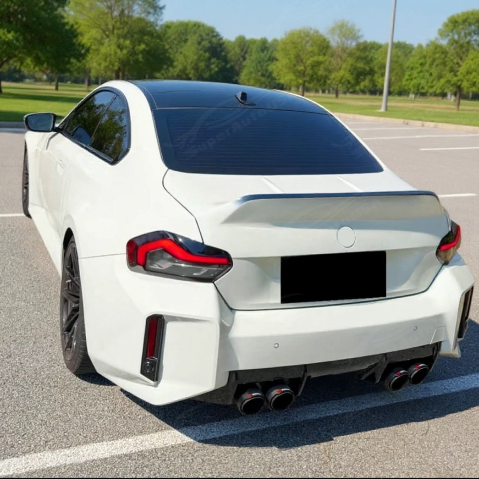 Tampa do porta-malas estilo CS de fibra de carbono real compatível com 2022-2025 BMW G87 M2 G42 230i M240i - Imagem 3 de 4