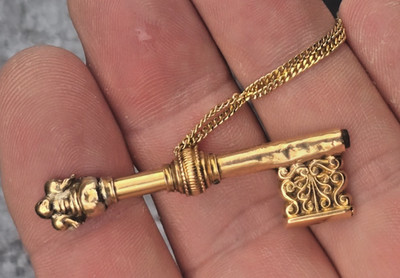SCHLÜSSEL UHR GOUSSET GOLD GOLD WATCH KEY 4,42gr roh