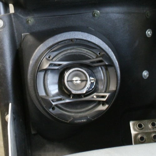 Yamaha Rhino 6.5" Round Front Speaker Mounts Mounting Pods Enclosures Pair Black - Picture 7 of 7
