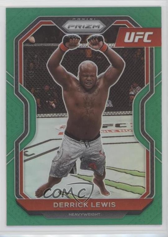 2021 Panini Prizm UFC Green Prizm Derrick Lewis #100 g9j