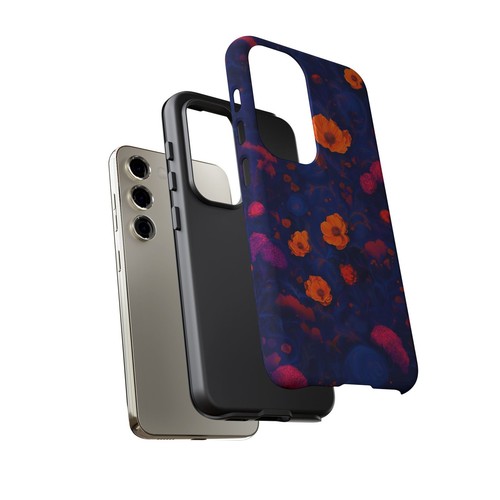Blue Floral Phone Case, Tough Phone Case, Cute Phone Cover, Unique Gift For Her - 第 214/273 張圖片