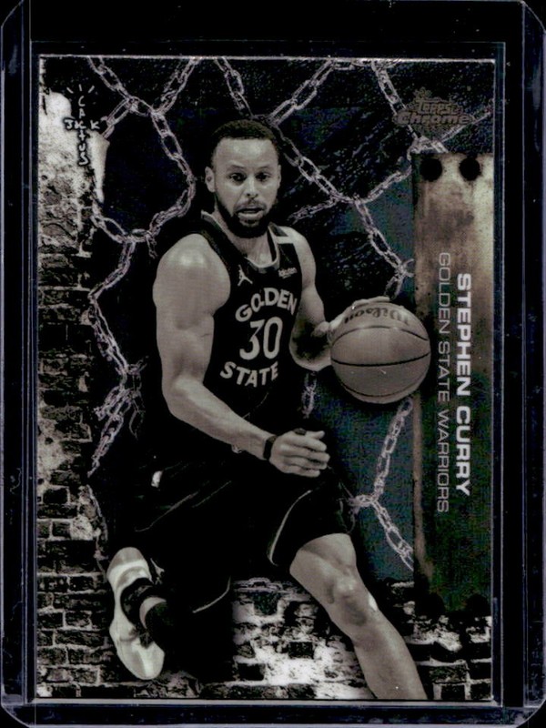 2025-26 Topps Chrome x Cactus Jack Stephen Curry White Refractor #42 Warriors