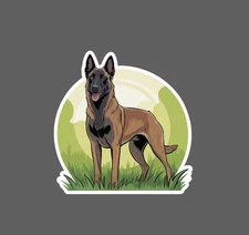 Belgian Malinois Sticker Dog Pet Friend Warrior Athlete Gift Waterproof NEW