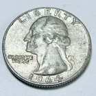 1964-D Washington Quarter, 90% Silver Circulated Coin #5636