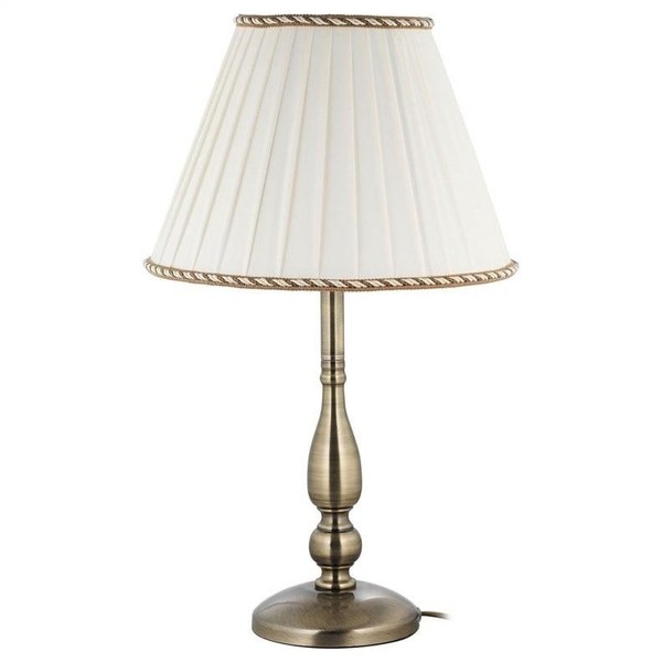 Domoletti Eve T361B Tischleuchte E27 Metall Gold Weiß 50,5Cm 60W Klassisch-image