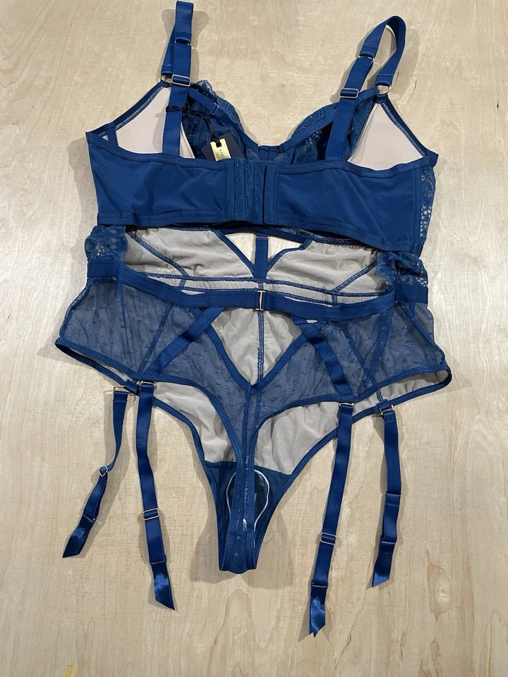 Body FOX & ROYAL Hollie con aros azul Poseidón talla 40DD/DDD Foto 4 de 4