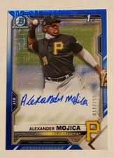 2021 Bowman Chrome Alexander Mojica Blue Mojo Refractor Autograph /150 -- 1st BC