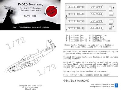Dead Design Models SM72087 1:72 North-American P-51D Mustang 3D Effekt / optisch i