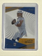 2020 Panini Chronicles Clear Vision Justin Herbert Rookie Card #CV-3 Chargers QB. rookie card picture