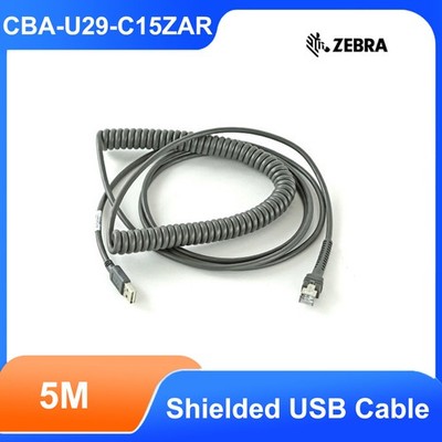 Symbol Motorola Zebra CBA-U29-C15ZAR 15 ft USB-Datenkabel, spiralförmig
