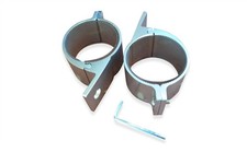 Polished Aluminium Spot Light Bracket For Abar Bullbar Nudge Chin 76mm Universal