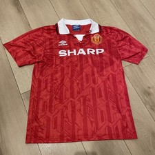 Man United Red Umbro Home Shirt 1992 - 94, MEDIUM
